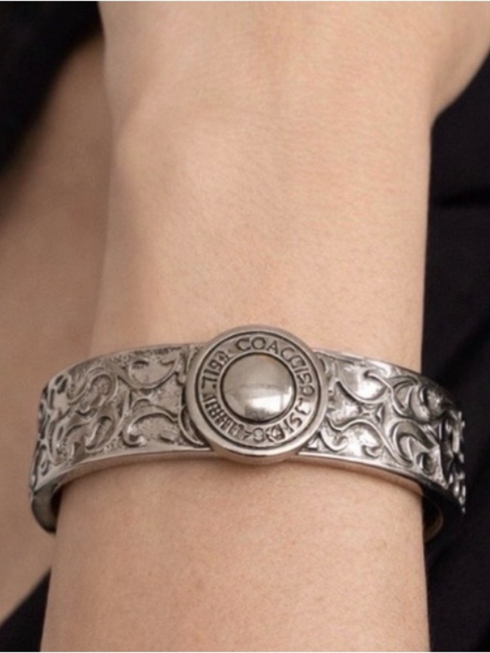 Coach Silver Bangle Bracelet